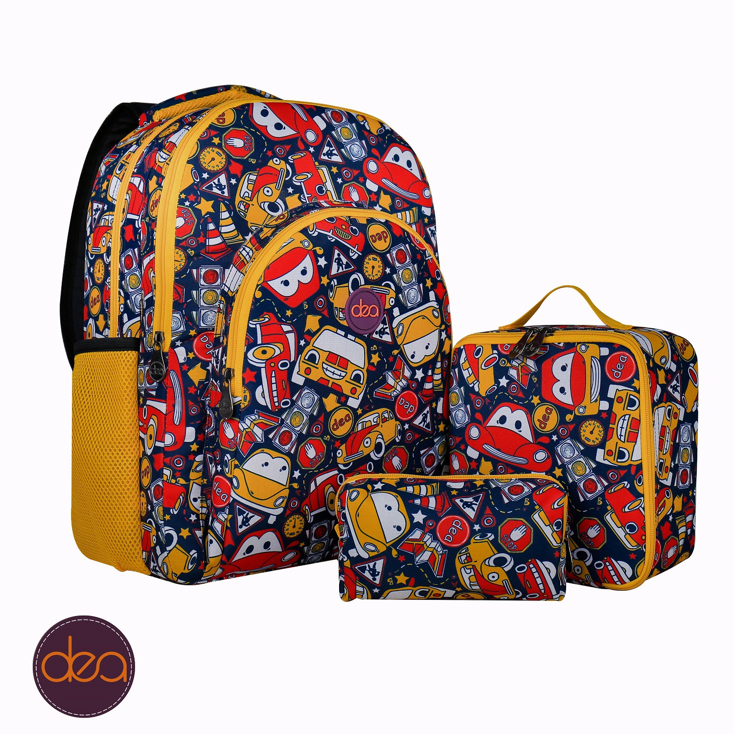 Funny Cars dea-toon school set 3 pcs "size18"