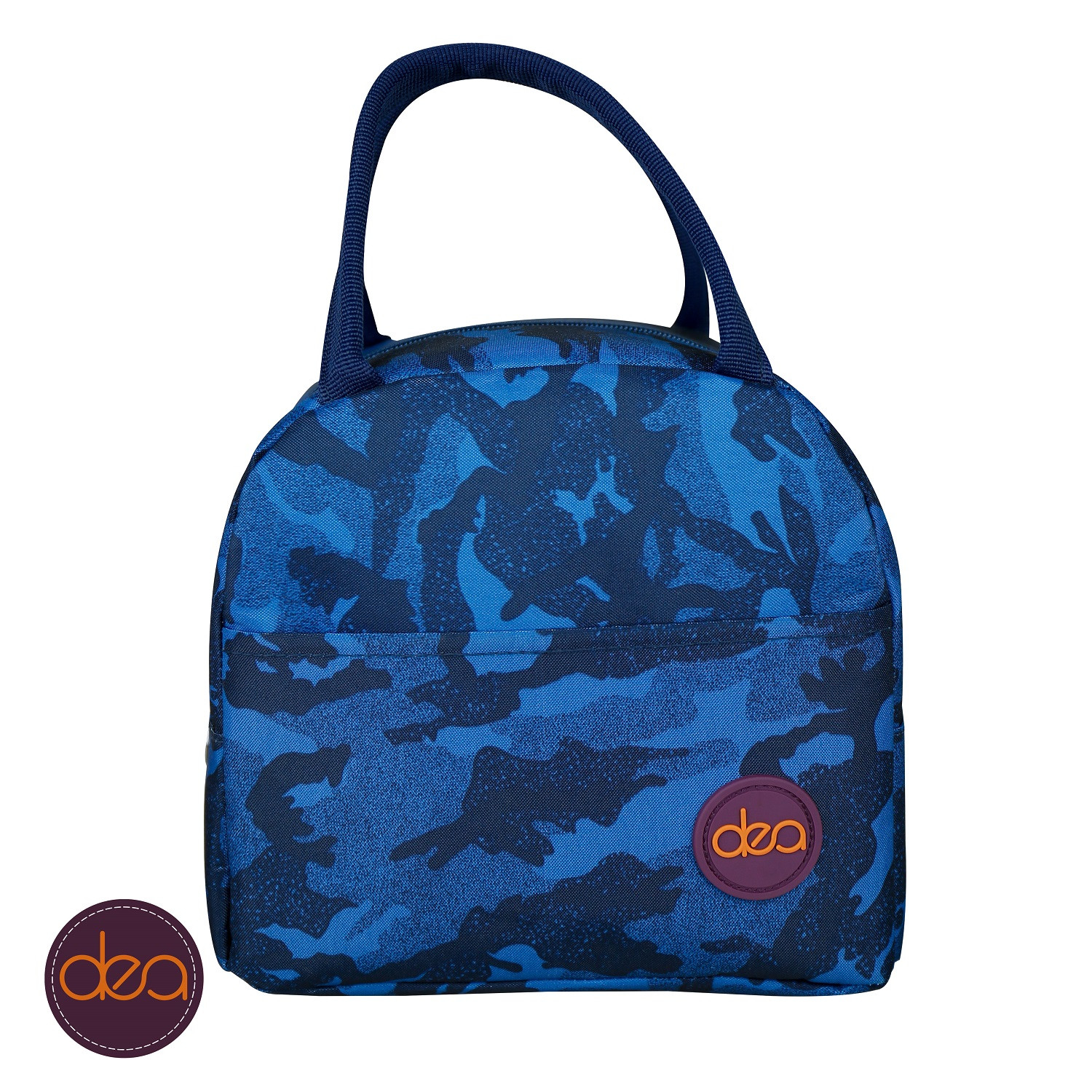Blue Camo Dea Small Lunch Bag With Handles