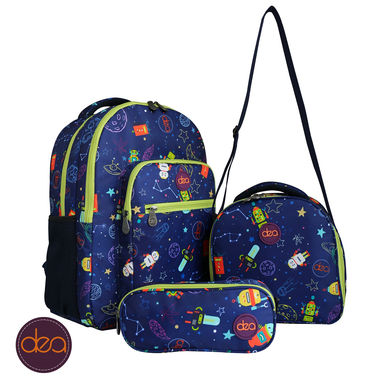 A Space Adventure dea-trio school set 3 pcs "size18"