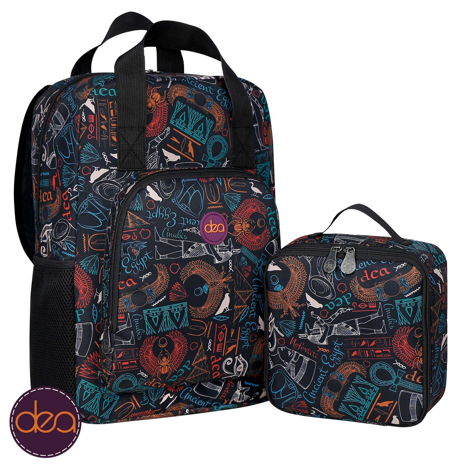 Ancient Egypt dea-bloom Set: Laptop Backpack 15.6" + Free Lunch Bag