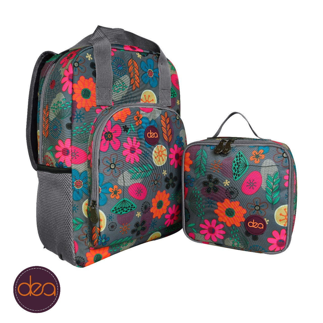 Flowery dea-bloom Set: Laptop Backpack 15.6" + Free Lunch Bag