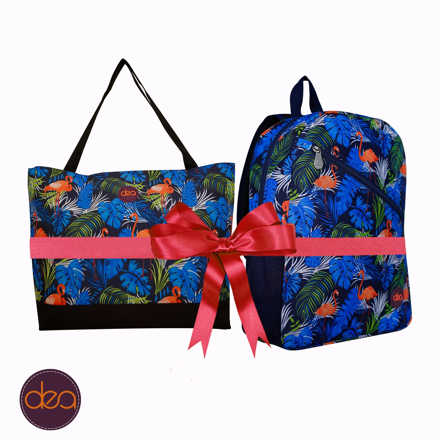 Flamingo Bundle Backpack + Tote Bag