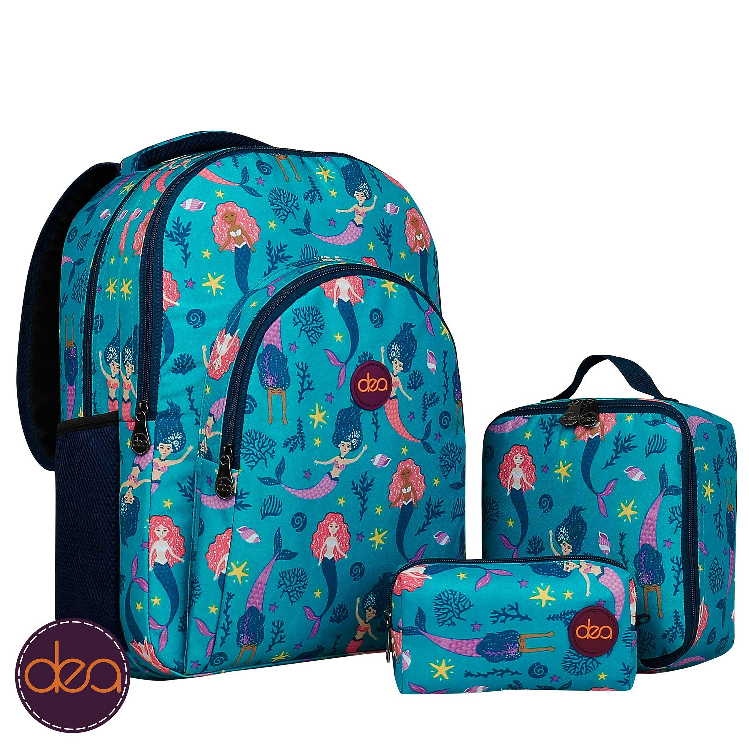 Mermaid dea-toon school set 3 pcs