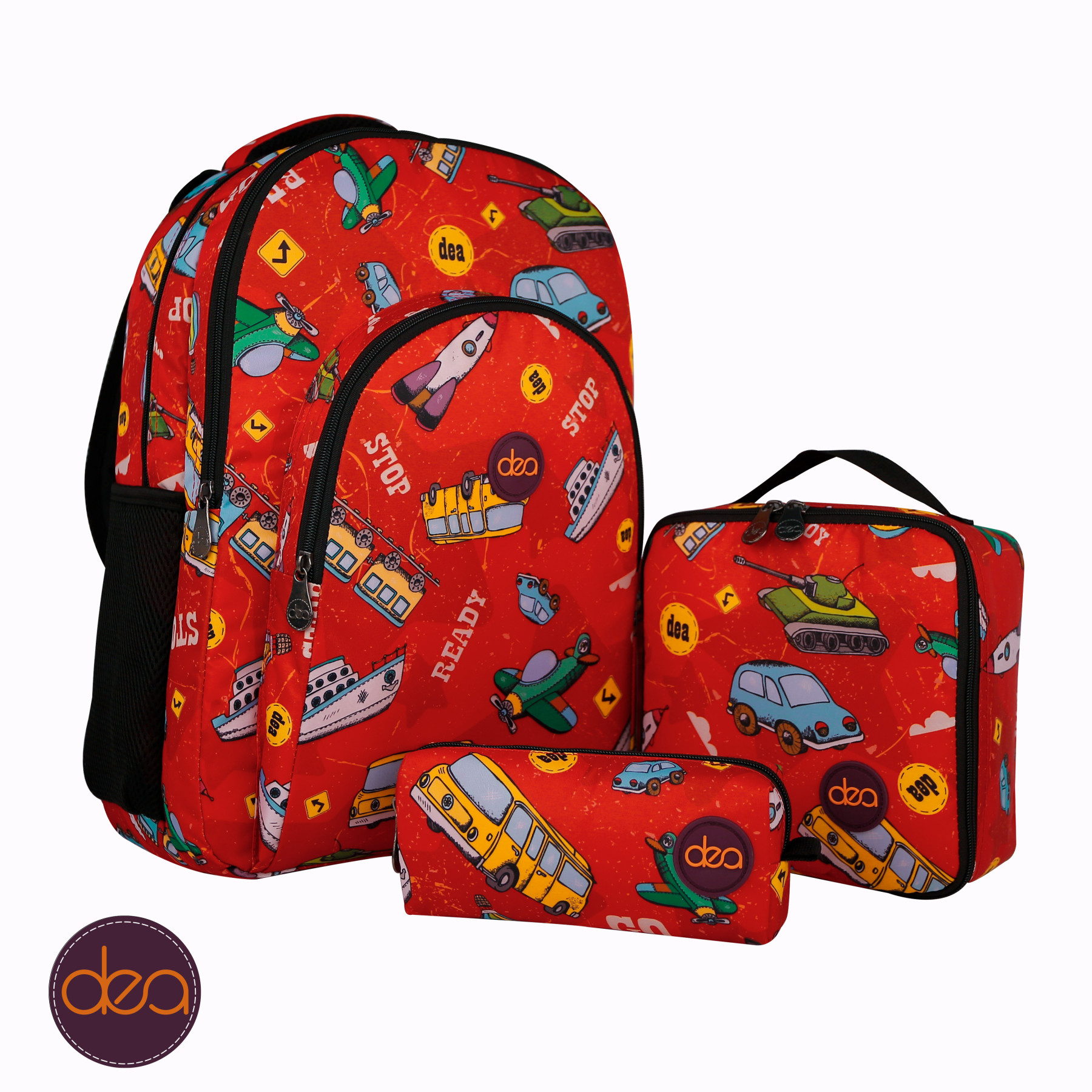 Red Motors dea-toon school set 3 pcs
